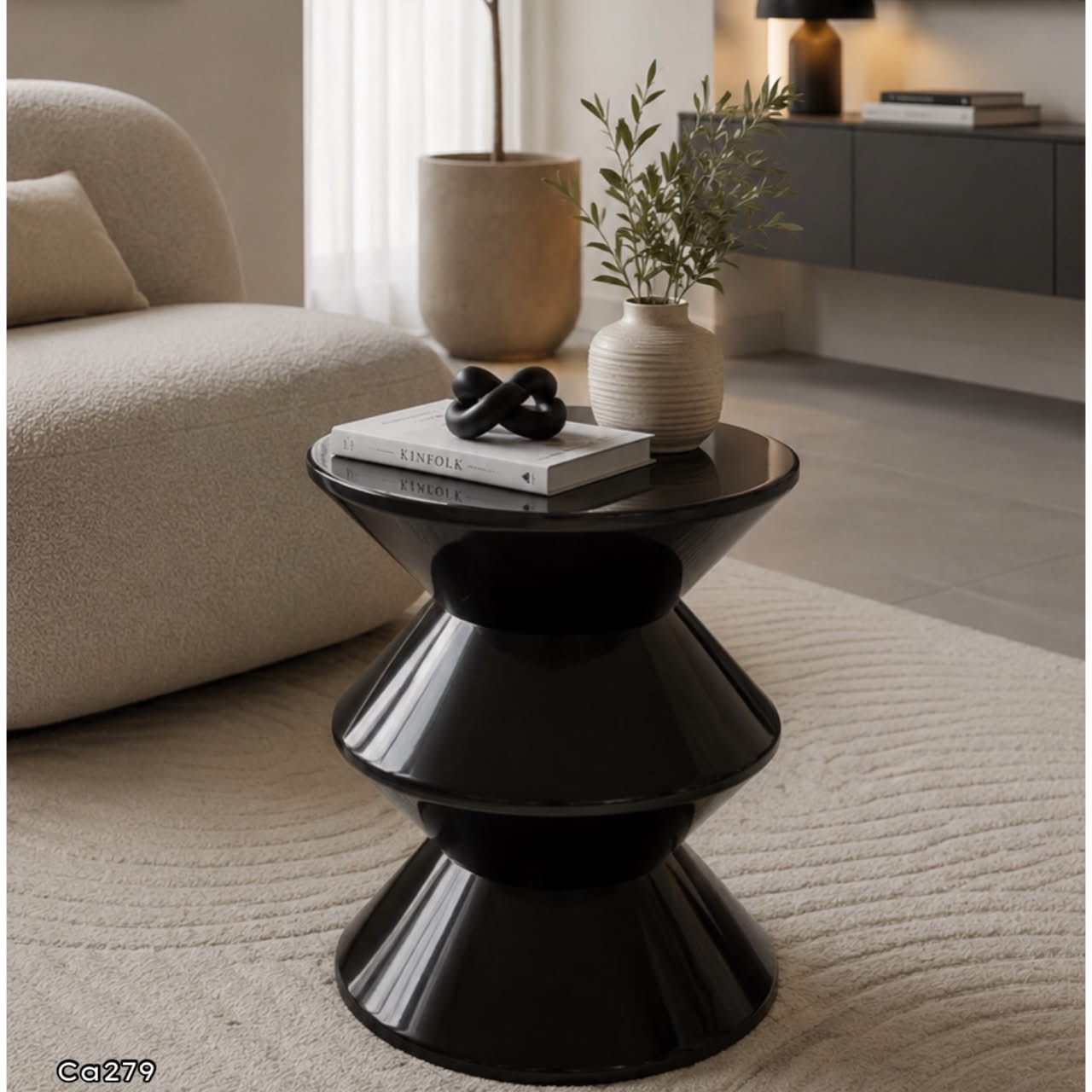 Mesa auxiliar nordica negro 36cm* 36cm* 45cm